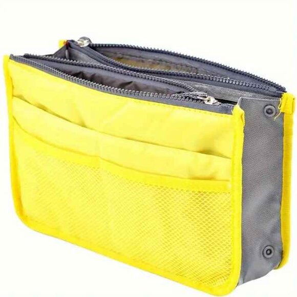 Handbag Organizer/ Purse Divider /Cosmetic Case/ Bag Insert- Yellow - NWT - Picture 7 of 11